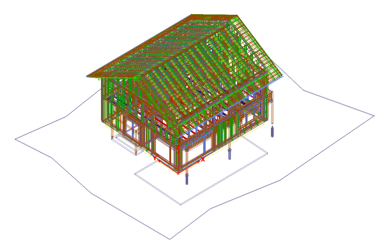 Prętowy model konstrukcji