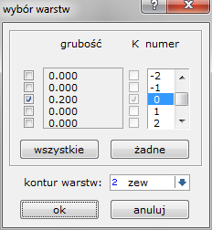 definicja nowego konturu warstwy ściany lub stropu