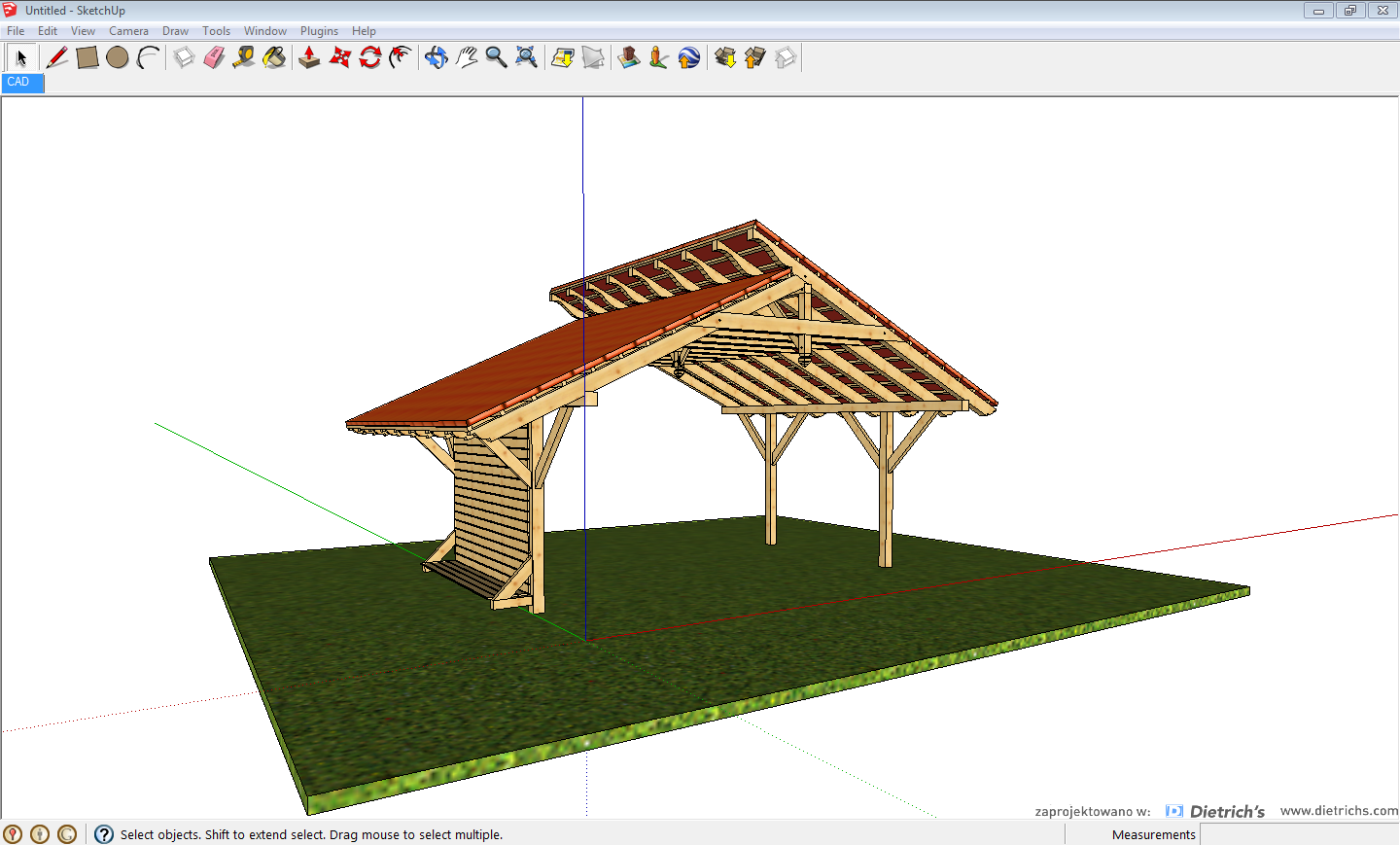 model Dietrichs w środowisku SketchUp